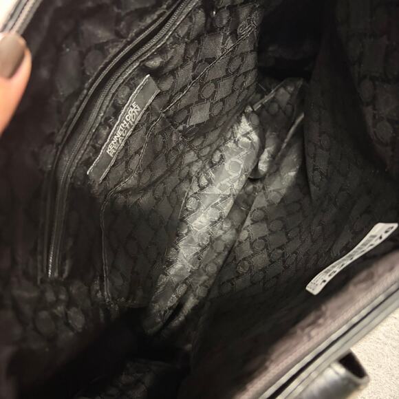 Kenneth Cole Black Leather Tote Bag - Picture 5 of 7